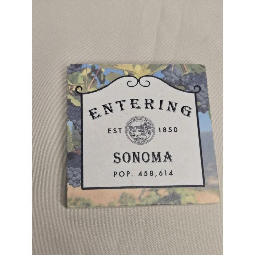 Stone Coasters Set Wine Set Of 4 Napa Valley Gundlach Sonoma